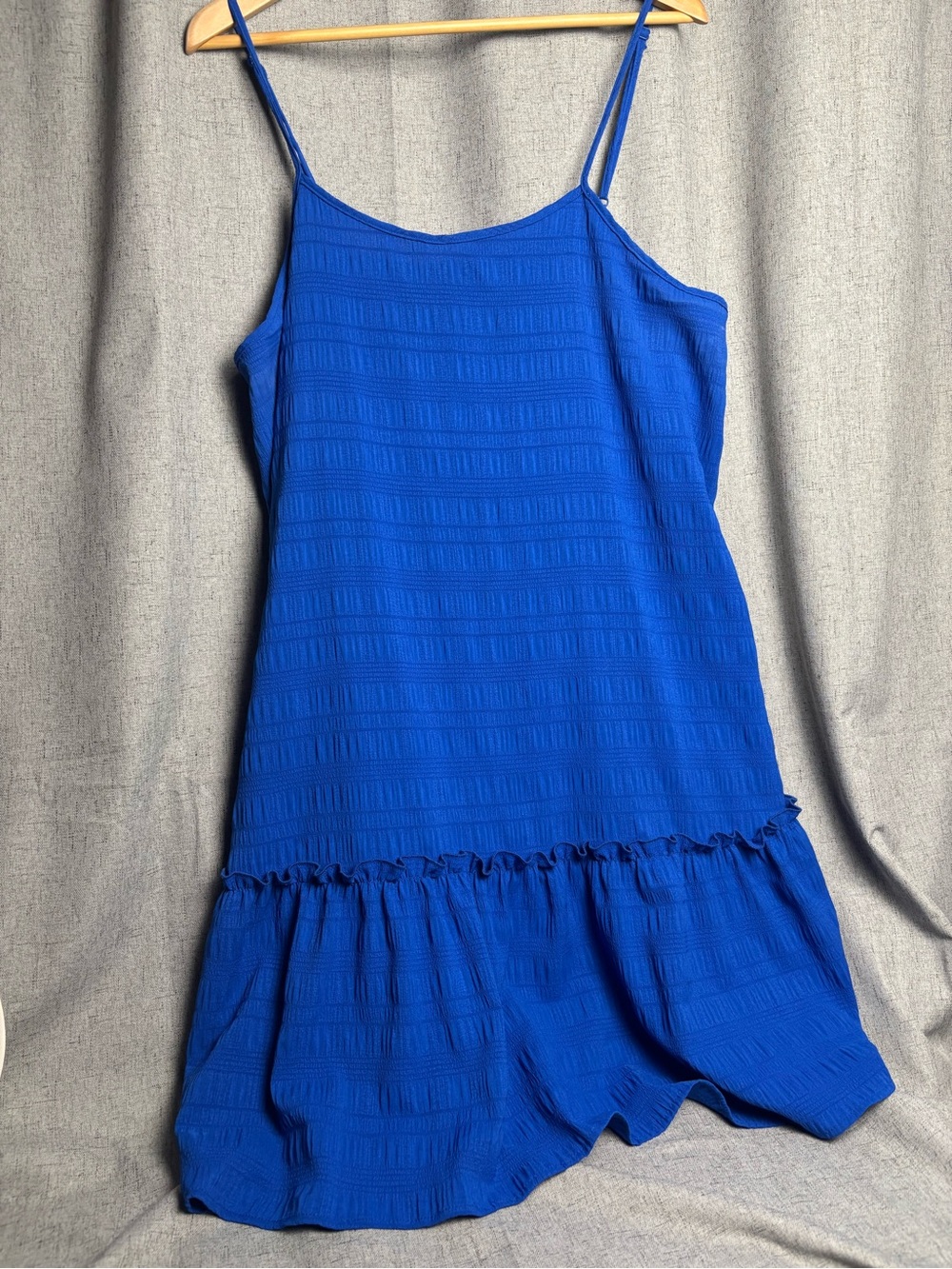 Womans Royal Blue Spaghetti Strap Dress